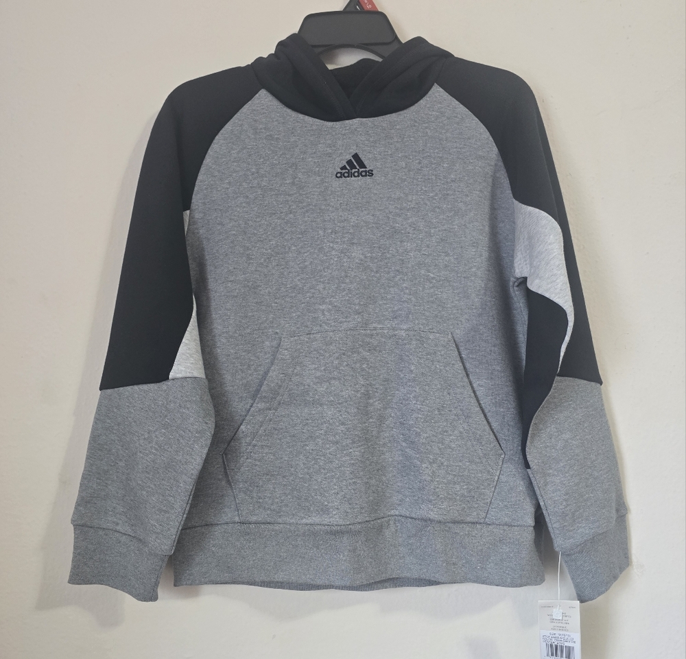Adidas Gray and Black Sweatshirt with Raglan Sleeves - Picture 2 of 9